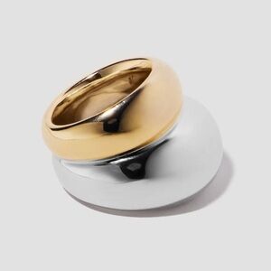 Jennifer Fisher Dual-Tone Gold and Silver Rings